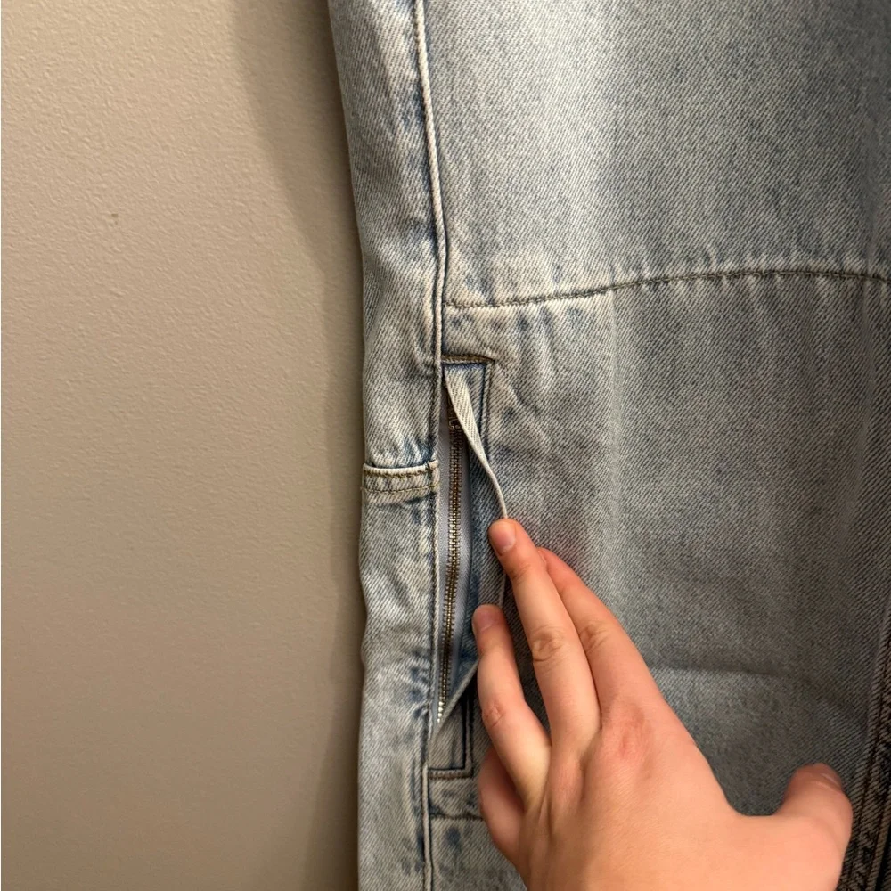 We The Free On the Run Coverall Light Blue Denim Size Small - Picture 8 of 11